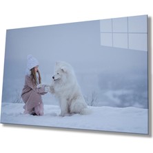 Eliza Home  Çocuk ve Köpek Cam Tablo