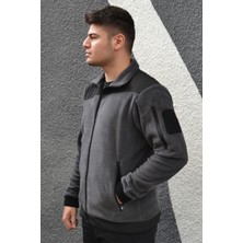 Tam Fermuarlı Cepli Polar Antipilling