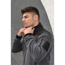 Tam Fermuarlı Cepli Polar Antipilling