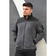 Tam Fermuarlı Cepli Polar Antipilling