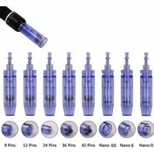 5ADET 12 Pin Dermapen Iğne Kartuşu Mavi Soketli