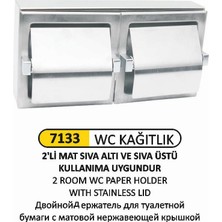 Arı Metal Wc Kağıtlık Ikili Mat Pasl.kapaklı