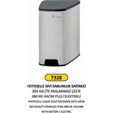 Arı Metal Fotoselli Sıvı Sabunluk Paslanmaz Satineli 0,880 ml