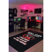 Homshtag Oyunu Durdurdum Pamuklu Dokuma Tabanlı Yıkanabilir Kaymaz Dekoratif Oyuncu Halısı