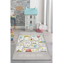 Homshtag Küçük Müdür Pamuklu Dokuma Tabanlı Yıkanabilir Kaymaz Dekoratif Çocuk Odası Halısı