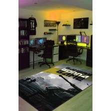 Homshtag Oynamaya Devam Pamuklu Dokuma Tabanlı Yıkanabilir Kaymaz Dekoratif Oyuncu Halısı