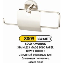 Arı Metal Solo Havluluk Kapaklı 304 Kalite