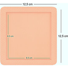 Silikon Yapışkanlı Süper Emici Hidrofilik Kalın Foam Ped Yara Örtüsü 12.5cm x 12.5 Cm, 1 Adet