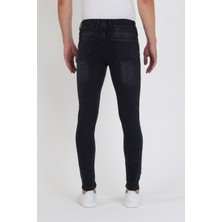 New Time Erkek Jeans Skinny Fit Likralı Antrasit Tırnaklıı