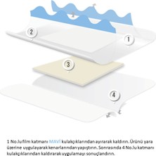 Adhesive Hydrocellular Foam Yara Örtüsü Şeffaf Film Yapışkan Kenarlı Pansuman, Drape, Su Geçirmez 20X20CM, 1 Adet