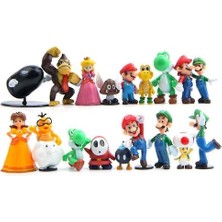 18 Adet Süper Mario Bros Pvc Şekil Oyuncak(Yurt Dışından)