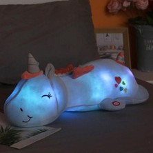 60 cm Sevimli LED Işık Unicorn Yastık Unicorn Peluş Oyuncaklar (Yurt Dışından)