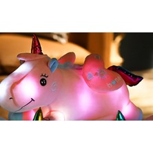 50 cm Sevimli LED Işık Unicorn Yastık Unicorn Peluş Oyuncaklar(Yurt Dışından)