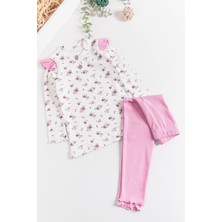 Babymod Çiçek Desenli Fırfırlı Kız Çocuk Pijama Takımı