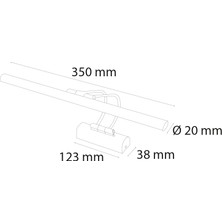 Variolux ( VR521 ) Flüt Tablo LED Aplik 3000K(Günışığı) 8W