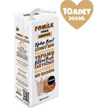 Fomilk Fındık Sütü 200 Ml X10 Glutensiz Bitkisel Bazlı Laktozsuz Vegan Şekersiz