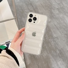 iPhone Için Yumuşak Silikon Moda Aşağı Ceket Şeffaf Telefon Kılıfı