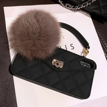 Kordon ile iPhone Için Crossbody Çanta Zincir Kart Yuvası Moda Telefon Kılıfı