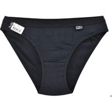 Tutku 12 'li Tutku Yazılı Bayan Bikini Külot Siyah