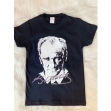 Mojo Bebek  Garson Çocuk Atatürk Baskılı Kısa Kol T-Shirt 9435 Siyah