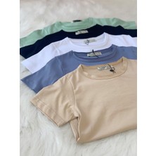 Woorage  Çocuk Basic Kısa Kol T-Shirt 5203 Mint