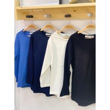 Woorage Erkek Çocuk Lazer Kesim Basic T-Shirt 0360 Lacivert