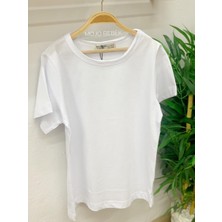 Woorage Unisex Çocuk Basic Kısa Kol T-shirt 5203 Beyaz