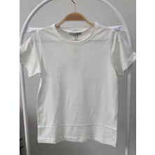 Woorage  Çocuk Basic Kısa Kol T-Shirt 5203 Krem