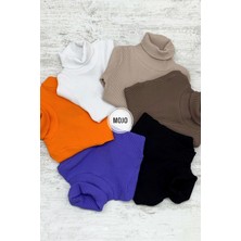 Cuties Kız Çocuk Balıkçı Yaka Kaşkorse Sweatshirt 3098 Taş Rengi