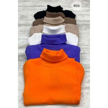 Cuties Kız Çocuk Balıkçı Yaka Kaşkorse Sweatshirt 3098 Taş Rengi