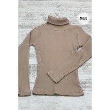 Cuties Kız Çocuk 5-14 Yaş Balıkçı Yaka Kaşkorse Body 3098 Taş Rengi