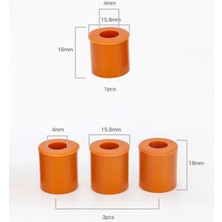 Cin 3D Yazıcı Isıtıcı Tabla Kalibrasyon/tesviye Silikonu - 4 Adet - Creality Uyumlu - Turuncu