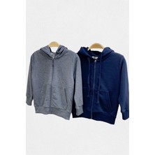 Mojo Bebek Mojo Unisex Fermuarlı Kapüşonlu Hırka 5046 Lacivert