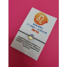 Gümüştel El Sanatları Aslan Burcu Opal Doğal Taş Ip Burç Bilekliği