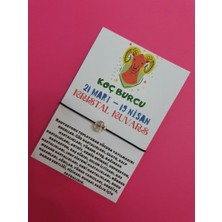 Gümüştel El Sanatları Koç Burcu Kristal Kuvars Doğal Taşlı Ip Burç Bilekliği