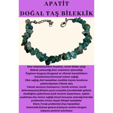 Gümüştel El Sanatları Apatit Doğal Taş Bileklik Aaa Kalite Sürpriz Hediyeli