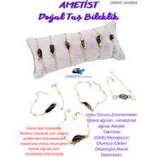 Gümüştel El Sanatları Doğal Işlenmemiş Ametist Taşı Bileklik Tasarım Sevgiliye Anneye Hediye Sürpriz Hediyeli