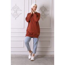 Soul 30644 Bisiklet Yaka 2 Iplik Tunik Brownı