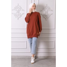 Soul 30644 Bisiklet Yaka 2 Iplik Tunik Brownı