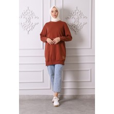 Soul 30644 Bisiklet Yaka 2 Iplik Tunik Brownı