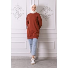 Soul 30644 Bisiklet Yaka 2 Iplik Tunik Brownı