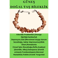 Gümüştel El Sanatları Güneş Doğal Taş Bileklik Aaa Kalite Sürpriz Hediyeli