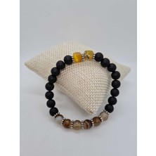 Gümüştel El Sanatları Yosunlu Akik ve Oniks Doğal Taş Bileklik