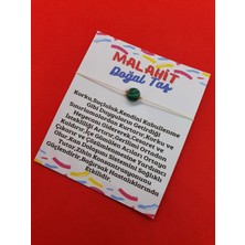 Gümüştel El Sanatları Doğal Malahit Taşı Bileklik Orijinal Doğal Taş