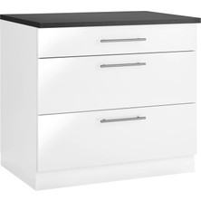 Reggio Atelier Ada Mutfak Çekmeceli Mutfak Dolabı - Salon Mutfak Dolapları Çok Amaçlı Dolaplar 80 cm