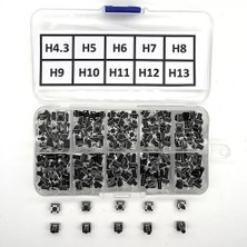 Alkatronik 200 Adet 6X6MM Tact Buton Set 10 Farklı Yükseklikte 4 Pin Dokunmatik Anlık Basmalı Düğme Anahtar