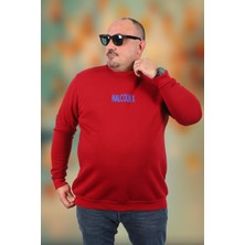 Moc Grande Mocgrande Büyük Beden Erkek Sweat Malcolmx 22735 Bordo