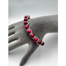 Gümüştel El Sanatları Kaplan Gözü Doğal Taş Bileklik Aaa Kalite El Yapımı Özel Tasarım