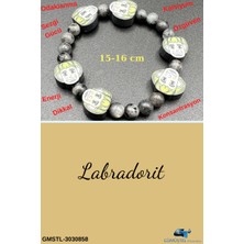 Gümüştel El Sanatları Unisex Labradorit Doğal Taş Çocuk Bilekliği