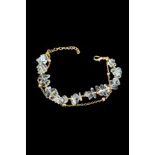 Gümüştel El Sanatları Kristal Kuvars Doğal Taş Bileklik Özel Tasarım